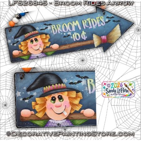 Broom Rides Arrow Painting Pattern - Sandy LeFlore